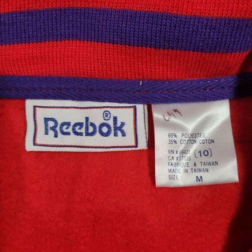 Vintage Reebok Sport Sweatshirt Mens M Dead Stock‎ Embroidered Qtr Zip NWT - Picture 5 of 9
